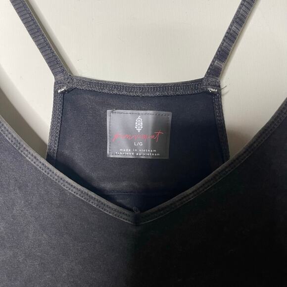 Free People x FP Movement Hot Shot Onesie Jumpsuit in Washed Black sz L - Picture 7 of 9